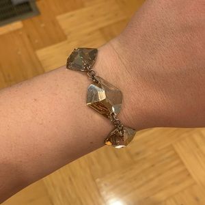 Swarovski Crystal Geometric Silver Bracelet